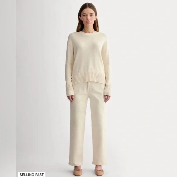 NWT Everlane Organic Cotton The Boxy Sweater in Everyday Cotton Canvas Size XS - Picture 13 of 13